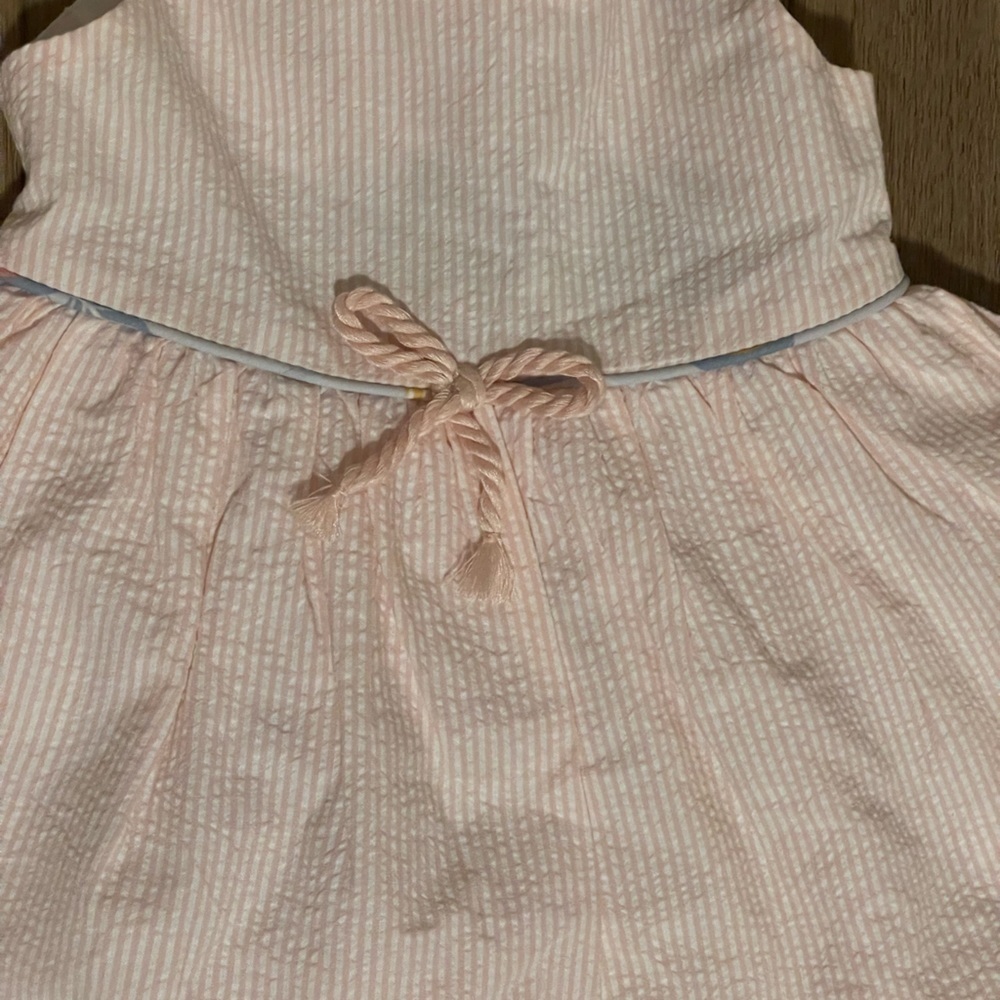Tommy Bahama Pink Striped Baby Girl Dress - Picture 3 of 6